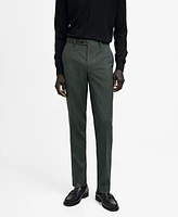 Mango Men's Prince Of Wales Slim-Fit Suit Pants