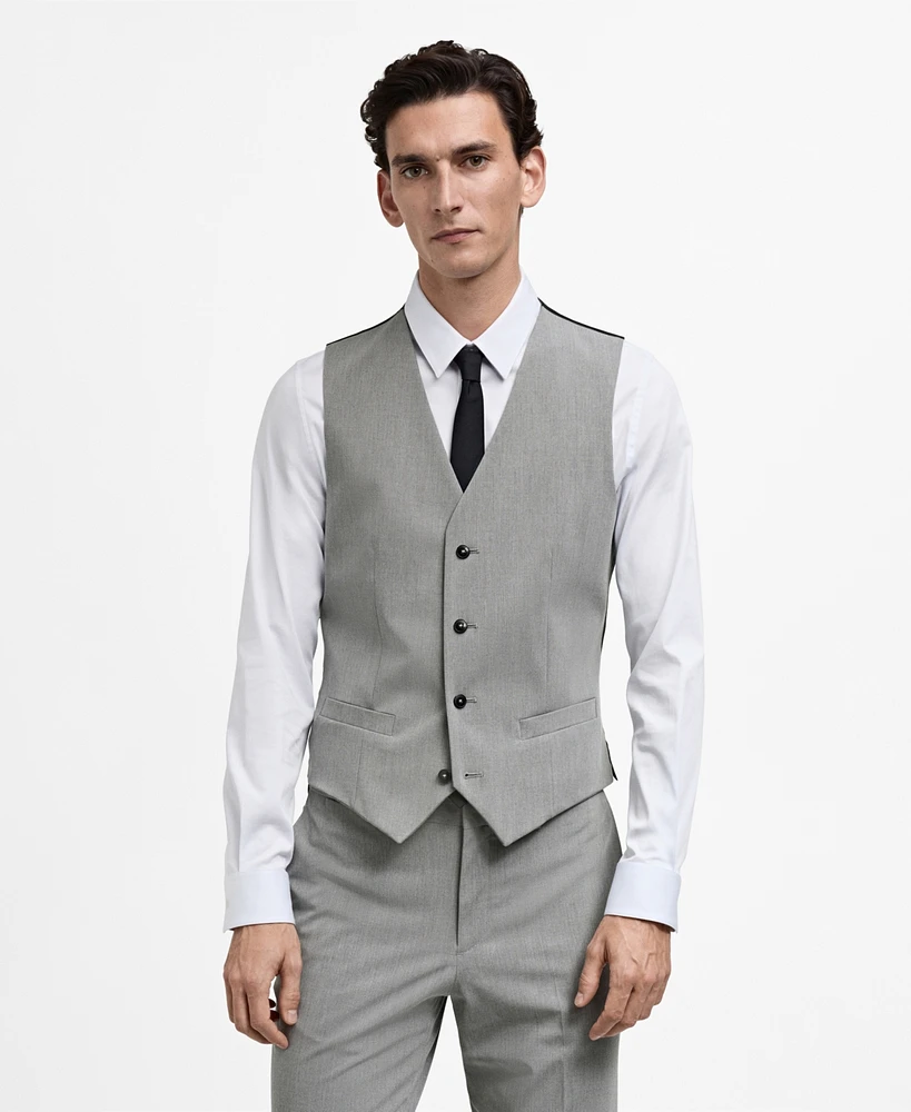 Mango Men's Paris Eu Super Slim-Fit Suit Vest