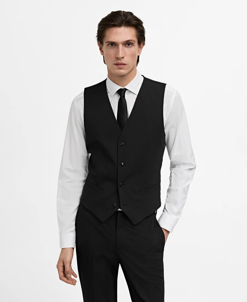 Mango Men's Paris Eu Super Slim-Fit Suit Vest