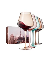 The Wine Savant Colors of Dubai Wine Glasses, Set of 5