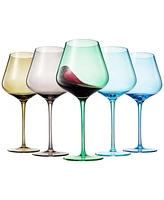 The Wine Savant Colors of The Rocky Mountains Wine Glasses, Set of 5