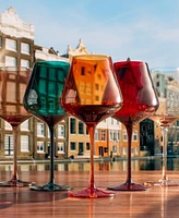 The Wine Savant Colors of Amsterdam Wine Glasses, Set of 5