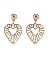 Rachel Rachel Roy Gold Tone Open Heart Earrings