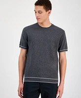 Alfani Men's Refined Short Sleeve Textured Sweater, Exclusively at Macy's