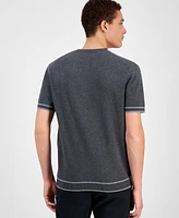 Alfani Men's Refined Short Sleeve Textured Sweater, Exclusively at Macy's