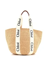 Pre-Owned Chloe Large x Mifuko Woody Tote Raffia