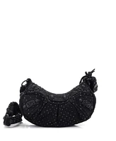 Pre-Owned Balenciaga Xs Le Cagole Giant Studs Shoulder Bag Rhinestones