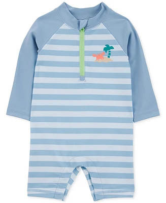 Carter's Baby Boys One-Piece Striped Rash Guard Swimsuit