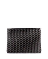 Pre-Owned Goyard Gm Senat Zip Pouch Coated Canvas