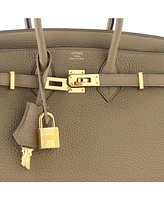 Pre-Owned HERMES Birkin 25 Handbag Light Togo with Gold Hardware