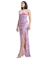 Dress the Population Women's Jordan Printed V-Neck Sleeveless Gown