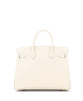 Pre-Owned HERMES Birkin 30 Handbag Light Epsom with Rose Gold Hardware
