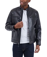 Michael Kors Men's Faux Leather Moto Jacket