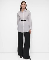 Dkny Women's Cotton Belted Shirt