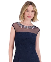 Eliza J Women's Embellished-Jewel-Neck Sheath Dress