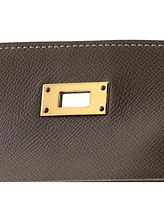Pre-Owned HERMES Kelly 28 Handbag Grey Epsom with Gold Hardware