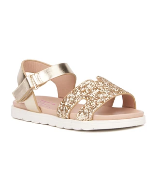Olivia Miller Big Girls Glitter Glow Slide Sandals