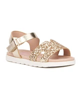 Olivia Miller Big Girls Glitter Glow Slide Sandals