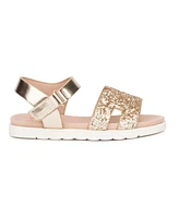 Olivia Miller Big Girls Glitter Glow Slide Sandals