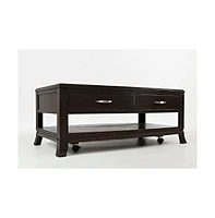 Downtown Contemporary 48" Coffee Table, Dark Merlot