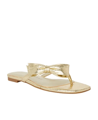 Katy Perry Women's Halie Bow Thong Slip-On Flat Sandals