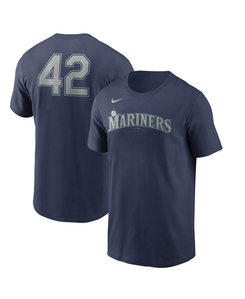 Nike Men's Navy Seattle Mariners Jackie Robinson Day Team 42 T-Shirt