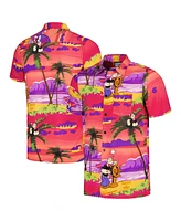 Reason Men's and Women's Pink Popeye Sunset Button-Up Shirt