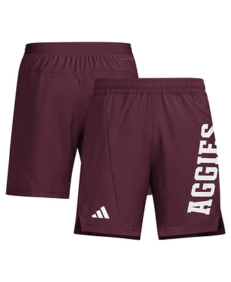 Adidas Men's Maroon Texas A M Aggies Designed for Training Aeroready Shorts