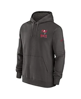 Nike Men's Pewter Tampa Bay Buccaneers Sideline Club Fleece Pullover Hoodie