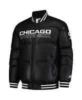 Starter Men's Black Chicago White Sox Full-Zip Leather Jacket