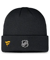 Fanatics Men's Black Pittsburgh Penguins Authentic Pro Training Camp Cuffed Knit Hat