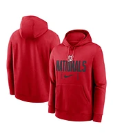 Nike Men's Red Washington Nationals Club Slack Pullover Hoodie