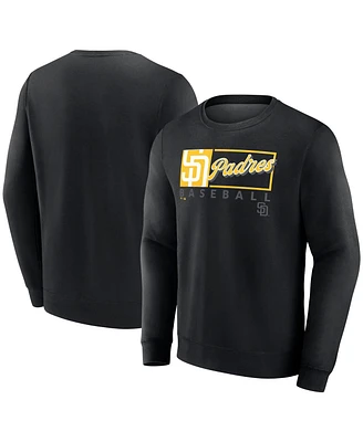 Fanatics Men's Black San Diego Padres Focus Fleece Pullover Sweatshirt