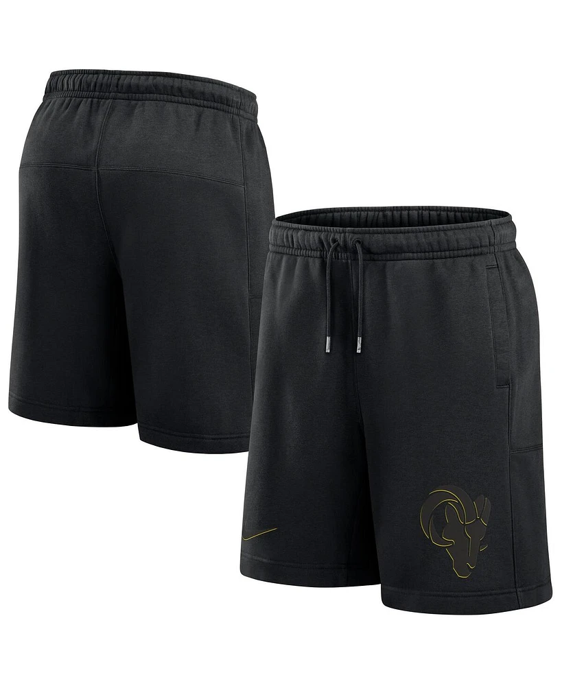 Nike Men's Black Los Angeles Rams 24 Edge Fleece Shorts