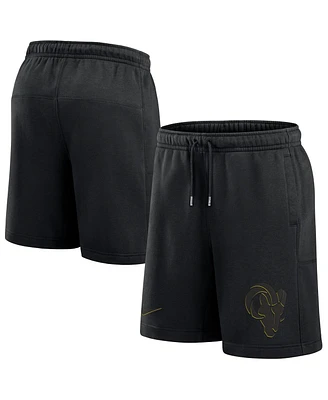 Nike Men's Black Los Angeles Rams 24 Edge Fleece Shorts
