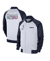 Nike Men's White Denver Nuggets 2024/25 City Edition Authentic Showtime Performance Full-Zip Jacket