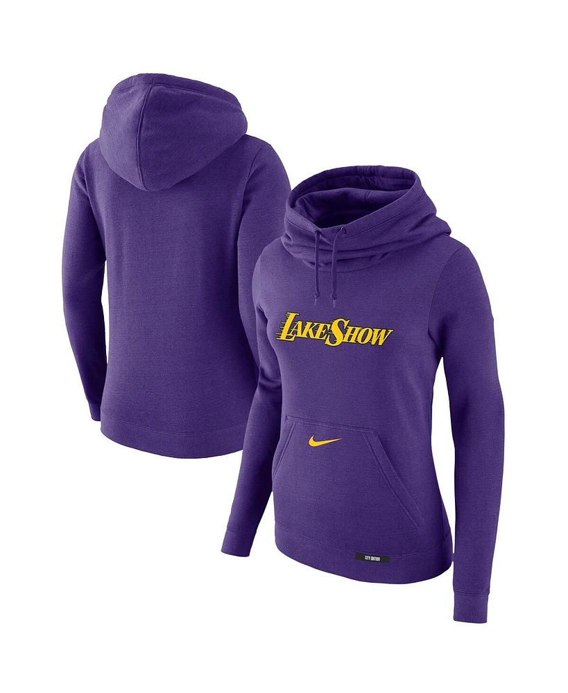 Nike Women's Purple Los Angeles Lakers 2024/25 City Edition Essential Club Pullover Hoodie