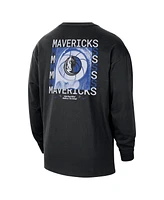 Nike Men's  Black Dallas Mavericks Courtside Oversized Long Sleeve T-Shirt