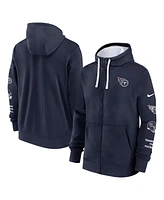 Nike Men's Navy Tennessee Titans Club Full-Zip Hoodie Jacket