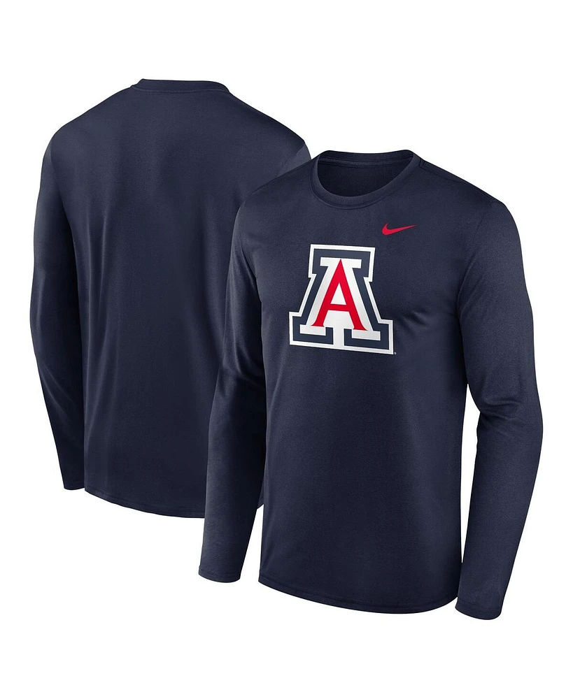 Nike Men's Navy Arizona Wildcats Primetime Primary Legend Long Sleeve T-Shirt