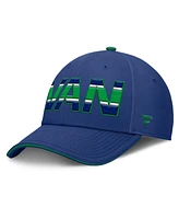 Fanatics Men's Blue/Green Vancouver Canucks Authentic Pro Rink Team Code Flex Hat