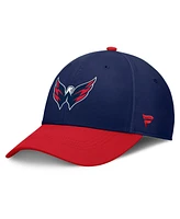 Fanatics Men's Navy/Red Washington Capitals Authentic Pro Rink Flex Hat