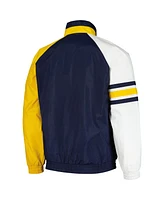 Starter Men's Navy/Gold Milwaukee Brewers Elite Raglan Half-Zip Jacket