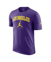 Jordan Men's and Women's Purple Los Angeles Lakers Essential Cities T-Shirt