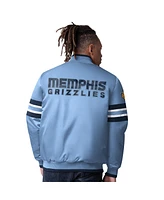 Starter Men's Light Blue Memphis Grizzlies Scout Varsity Satin Full-Snap Jacket