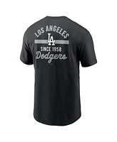 Nike Men's Black Los Angeles Dodgers 2-Hit T-Shirt