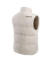 Fanatics Men's Cream Baltimore Ravens Puffer Full-Snap Vest