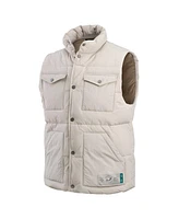 Fanatics Men's Cream Philadelphia Eagles Puffer Full-Snap Vest