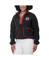 Wear by Erin Andrews Women's Black Carolina Hurricanes Polar Fleece Half-Zip Jacket