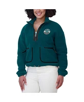 Wear by Erin Andrews Women's Midnight Green Philadelphia Eagles Polar Fleece Half-Zip Jacket